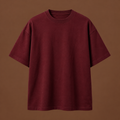 Blank burgundy oversized T-shirt
