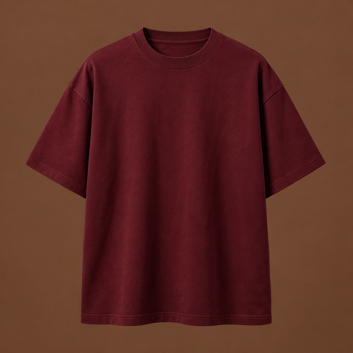 Blank burgundy oversized T-shirt