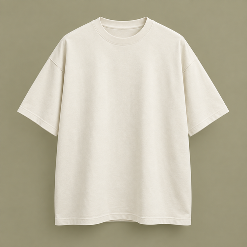 Blank ivory oversized T-shirt